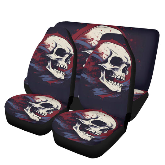 Flower skull car seat , death skull car tool, flaming skull car rug, grim reaper car accessories, rose skull car seat protector cover, rose