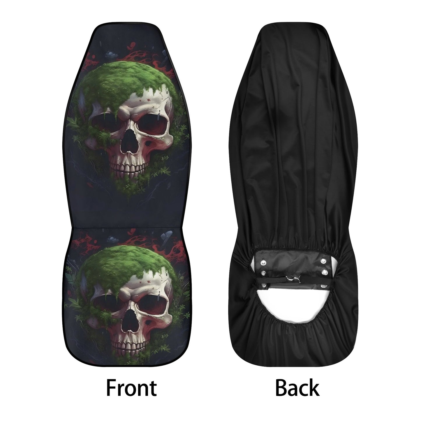 Evil front and back car seat covers, biker skull car accessories, flower skull rug mat for car, flaming skull floor mat for car, skull truck