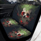 Christmas skull seat cover for car, rose skull car seat cover full set, death skull car seat cover full set, death skull floor mat for car,