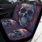 Gothic skull mat for car, skull in fire cover cushion accessories for Cars, evil washable car seat covers, flower skull floor mat for car, s
