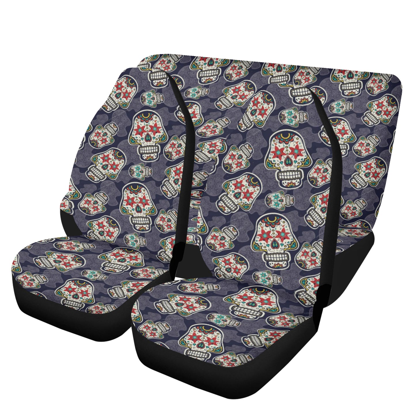 Sugar skull car protector, cinco de mayo skull seat cover for car, sugar skull seat cover for car, floral sugar skull car accessories, sugar