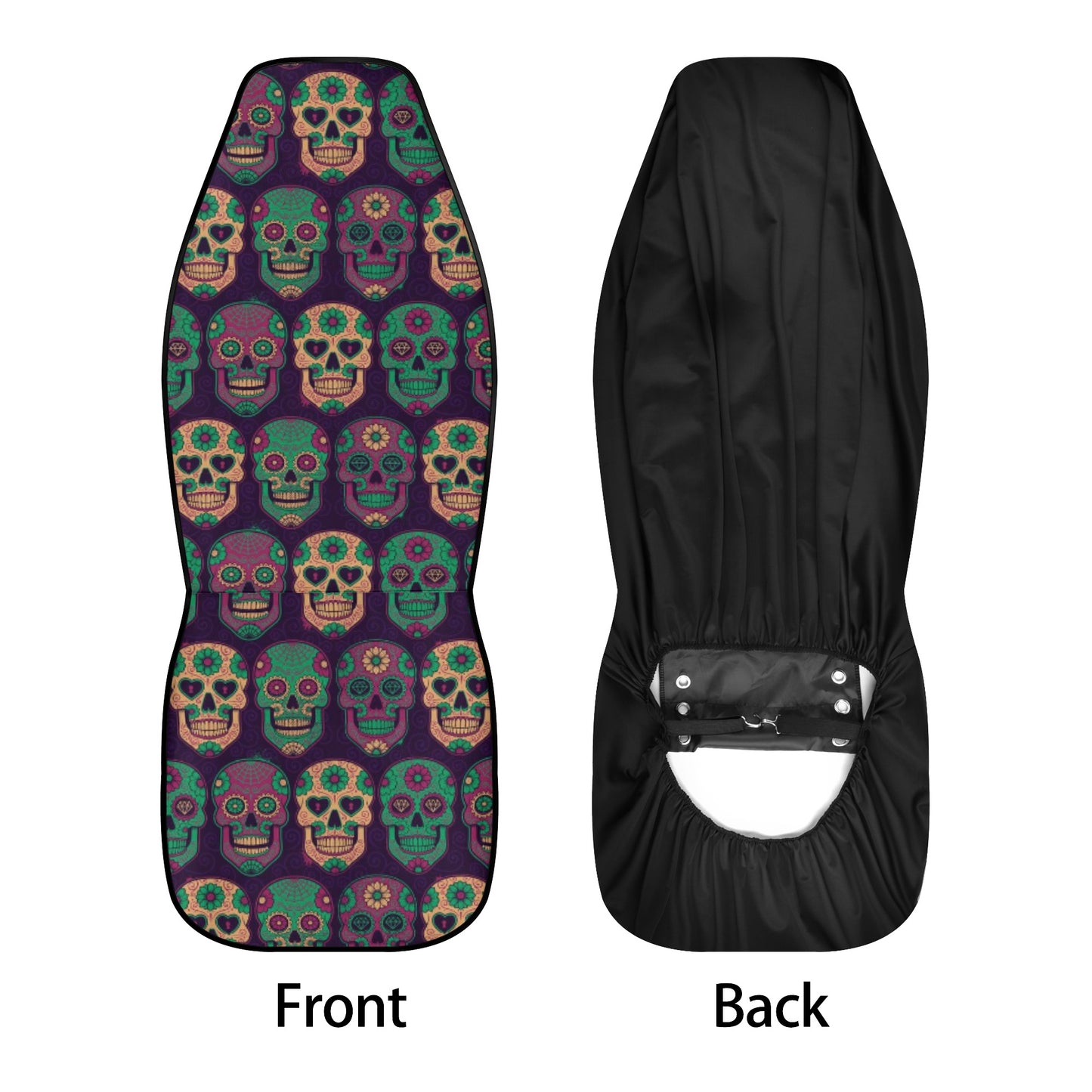 Dia de los muertos skull seat cover for car, floral sugar skull car rug, mexico seat cover for car, floral skull car protector, cinco de may