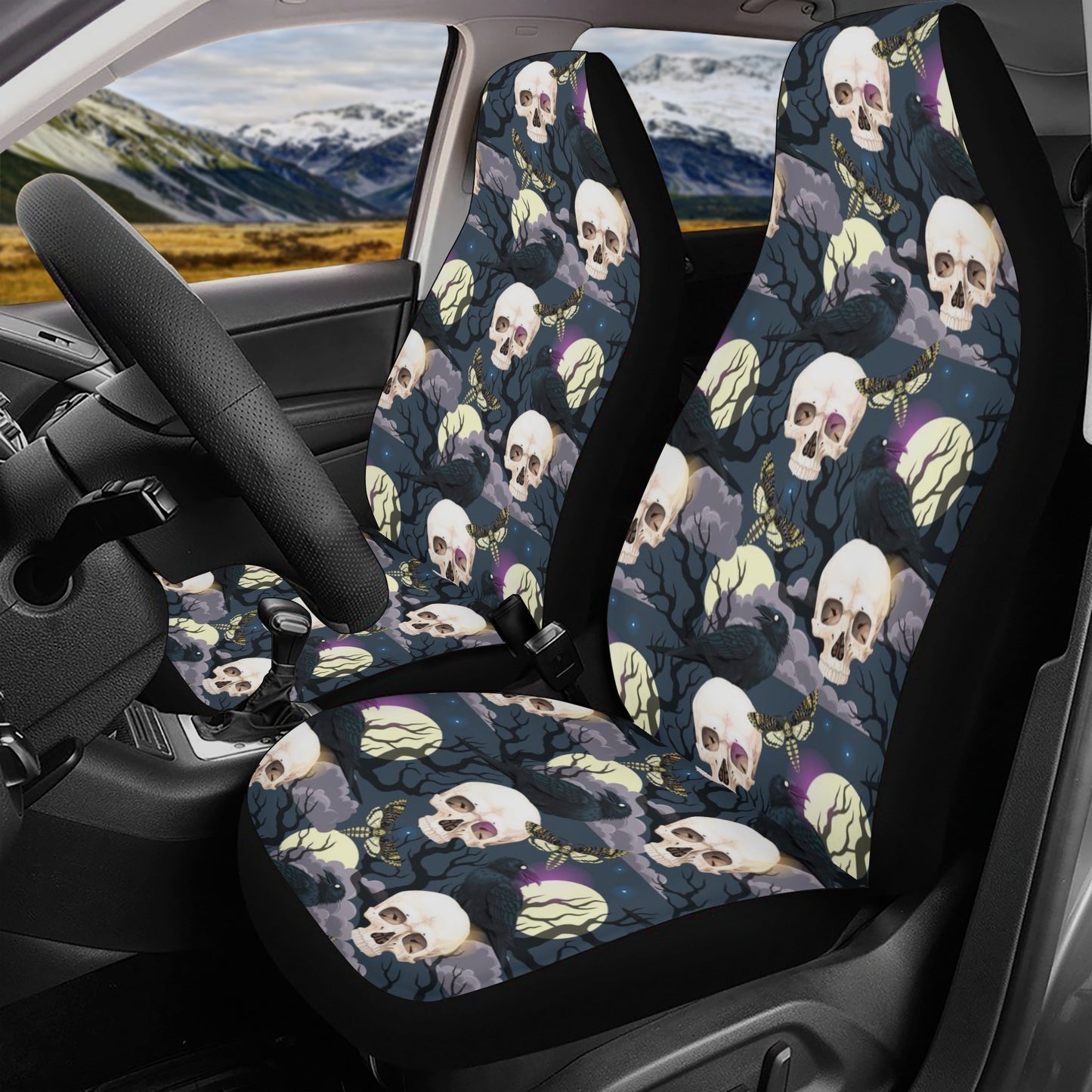 Horror car seat , skull in fire cover cushion accessories for Cars, punisher skull car seat tool, floral skull car seat tool, skull cover cu