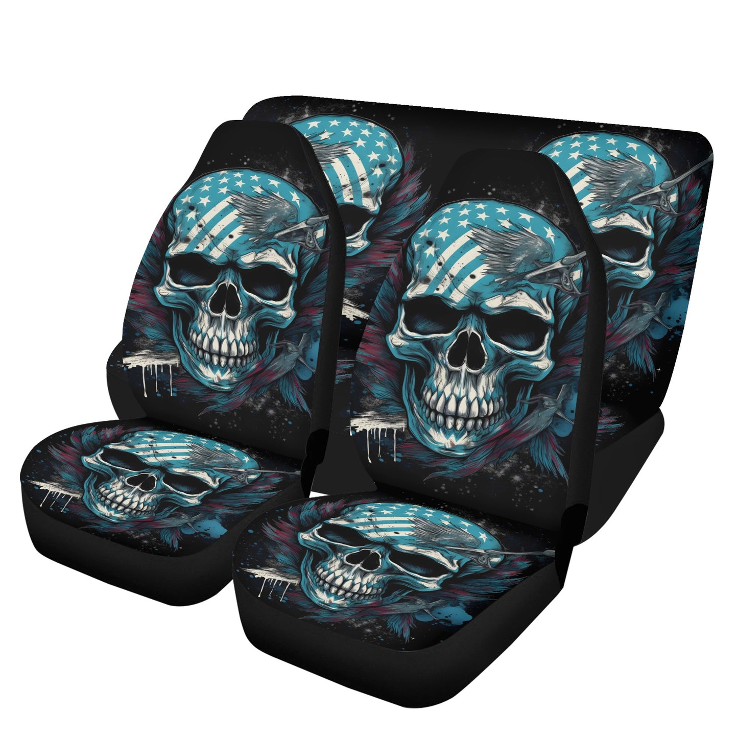 Death skull car seat cover, death skull seat cover for truck, skull in fire seat cover for truck, skull in fire car seat tool, rose skull ca