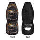 Floral skull slip-on seat covers, flame skull floor mat for car, flame skull car tool, biker skull truck seat cover, horror car accessories,