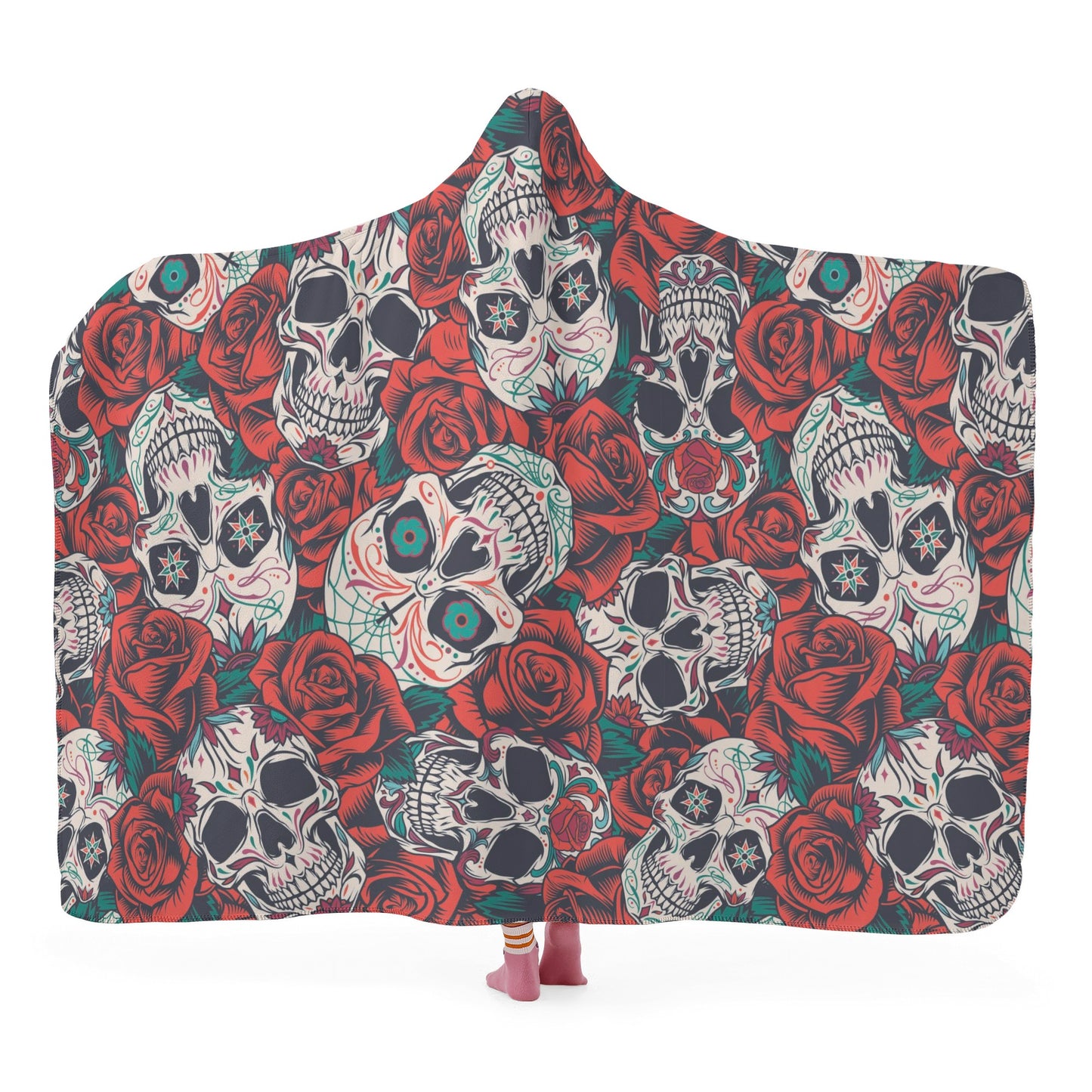 Biker skull blanket hoodie, horror flannel hooded, flower skull blanket hoodie, skull in fire sherpa blanket, rose skull fleece blanket, sku