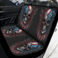 Skeleton seat cover protector, floral skull front and back car seat covers, biker skull car floor mat, rose skull car tool, evil washable ca Car Seat Cover Set