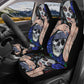 Gothic skull seat cover for car, skull in fire slip-on seat covers, punisher skull car accessories, skull in fire washable car seat covers,