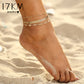 Crystal Sequins Anklet Set For Women Beach Foot jewelry Vintage Statement Anklets Boho Style Party Summer Jewelry 3Pcs/lot