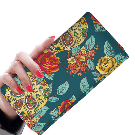 Sugar skull women's wallet