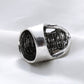 1PC Fashion Gothic  Skull Biker Men Ring Rock Punk Antique Silver Floral Totem Skull Ring