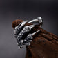 1PC Sale Punk Silver Men Women Ring Mental Dragon Claws Size 8  9  10 Personality iker Rings Vintage Gothic Jewelry