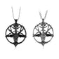 1Pcs Fashion Retro Pentagram Pan God Skull Goat Head Pendant Necklace Luck Satanism Occult Metal Vintage Silver Star Necklace