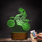 1Piece Dirt Bike 3D Illuminated Display Desk Lamp Motorcross Bike Modern Night Lights Gift For Freestyle Motorcross Bikers