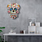 Sugar Skull Wall Clock Modern Design Dia De Los Muertos Day of the Dead Wall Clock Floral Skull Wall Watch