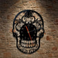 1Piece The Day of Death Mexican Skull Ornament Quartz Ring Face Vintage Art Home Decor Wall Clock