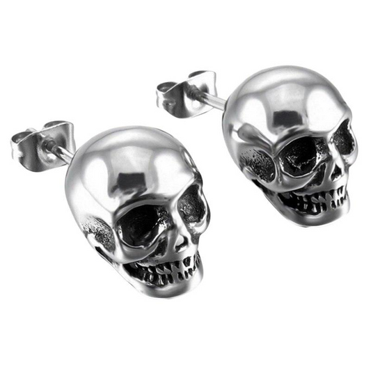Unique Retro And Skull Head Ear Piercing Stud Earrings