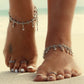 1pc Antique Silver Color Beach Anklets for Women 2017 Vintage Bohemian Flower Ankle Bracelet Cheville Foot Jewelry