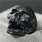 1pc Black Silver Huge Skull Ring 316L Stainless Steel Punk Style Newest Design Men Boys Skull Ring