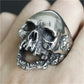 1pc Black Silver Huge Skull Ring 316L Stainless Steel Punk Style Newest Design Men Boys Skull Ring
