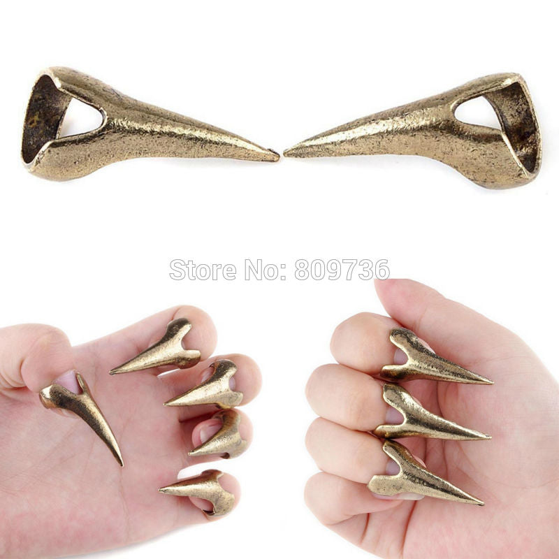 1pc Retro Talon Claw Finger Nail Ring Cool Gothic Punk Spike Fingertip Nail Rings Women Fashion Party Jewelry