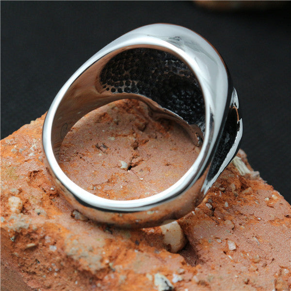 1pc Size 7 to 15 Polishing Skull 316L Stainless Steel Ghost Skull Ring