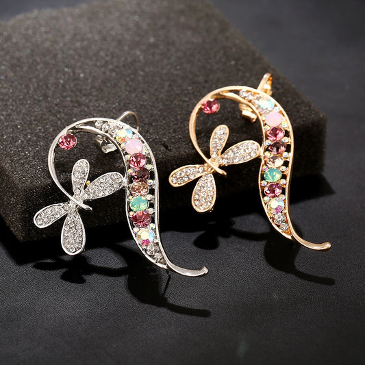 1pcs Right Left Ear Clip Fashion Butterfly Earcuff Jewelry Golden Clip On Earrings Ear Cuffs For Women