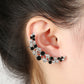 1pcs Right Left Ear Clip Fashion Rhinestone Hot Earcuff Jewelry Meniscus Silver Plated Clip On Earrings Ear Cuffs For Women