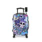 20 inch Skull Luggage  Creative Trolley Case Caster Spring Wheel  boarding box Hard luggage with charging hole