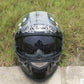 full face helmet run double lens helmet motorcycle helmet stunning color skull