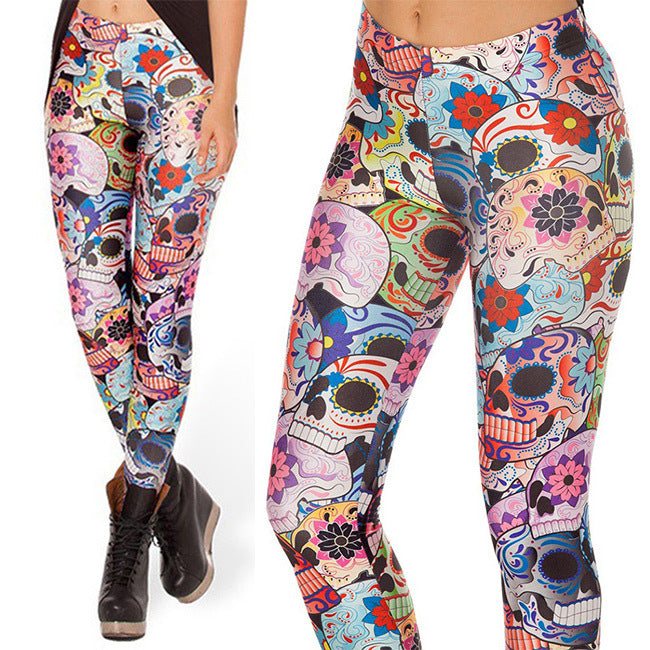 3D Candy Skull Women Legging Womens Leggings Jeggings Legings Sexy Legging Pants Legins Sexy Printed Leggings