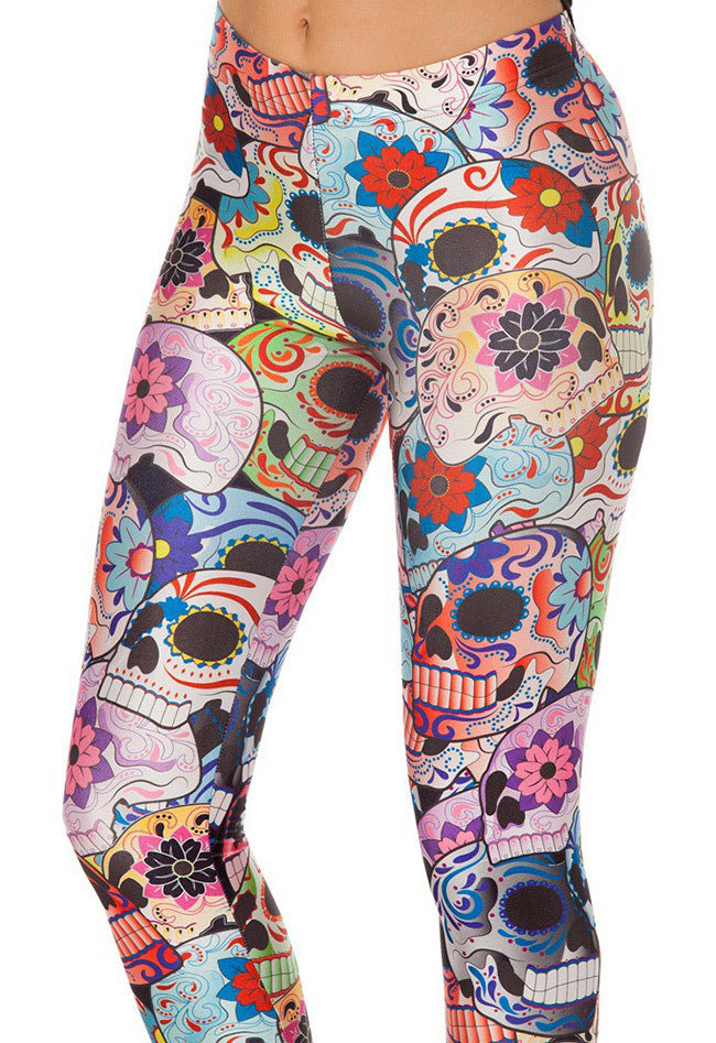 3D Candy Skull Women Legging Womens Leggings Jeggings Legings Sexy Legging Pants Legins Sexy Printed Leggings