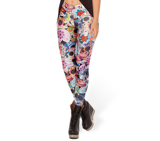 3D Candy Skull Women Legging Womens Leggings Jeggings Legings Sexy Legging Pants Legins Sexy Printed Leggings