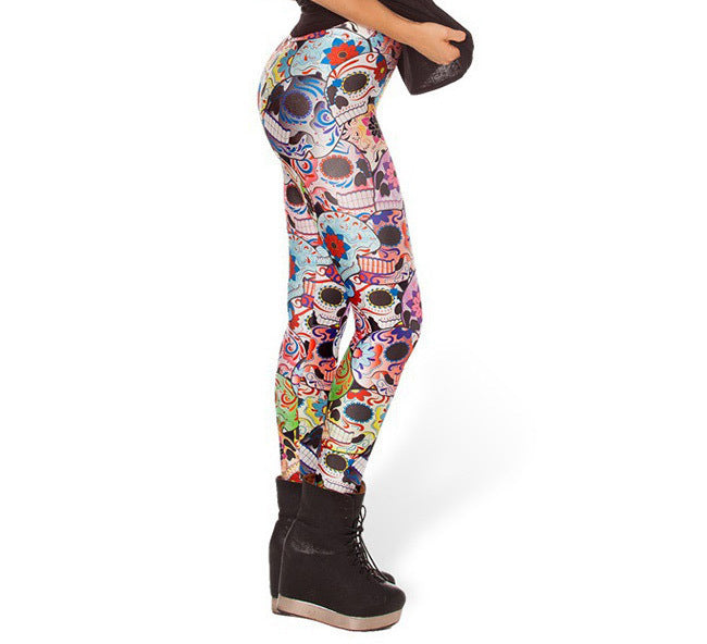 3D Candy Skull Women Legging Womens Leggings Jeggings Legings Sexy Legging Pants Legins Sexy Printed Leggings