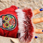 Vintage Ethnic Gloves Embroidery Skull  winter Gloves Female half finger Mittens