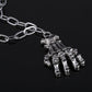 Long Necklace Vintage Punk Rock Chain Necklaces Man Skull Hand Stainless Steel Pendants Necklace Charms Man accessories