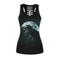 New Design 3D Skeleton Skull Cat Printed Black Tops Hollow Out Sleeveless Tank Vest Tops O-neck Fitness Sporting Tee Shirts