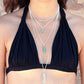 New Gold Fatima Hand Multilayer Hammer Chain Lariat Bar Necklace Long Strip Pendant Necklace Collar joyeria collier Women