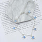 Luminous Ladies Beach Winds Blue Pentagon Star Tassel Anklet Silver Chain Anklets For Women Barefoot Sandals