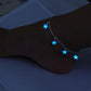 Luminous Ladies Beach Winds Blue Pentagon Star Tassel Anklet Silver Chain Anklets For Women Barefoot Sandals