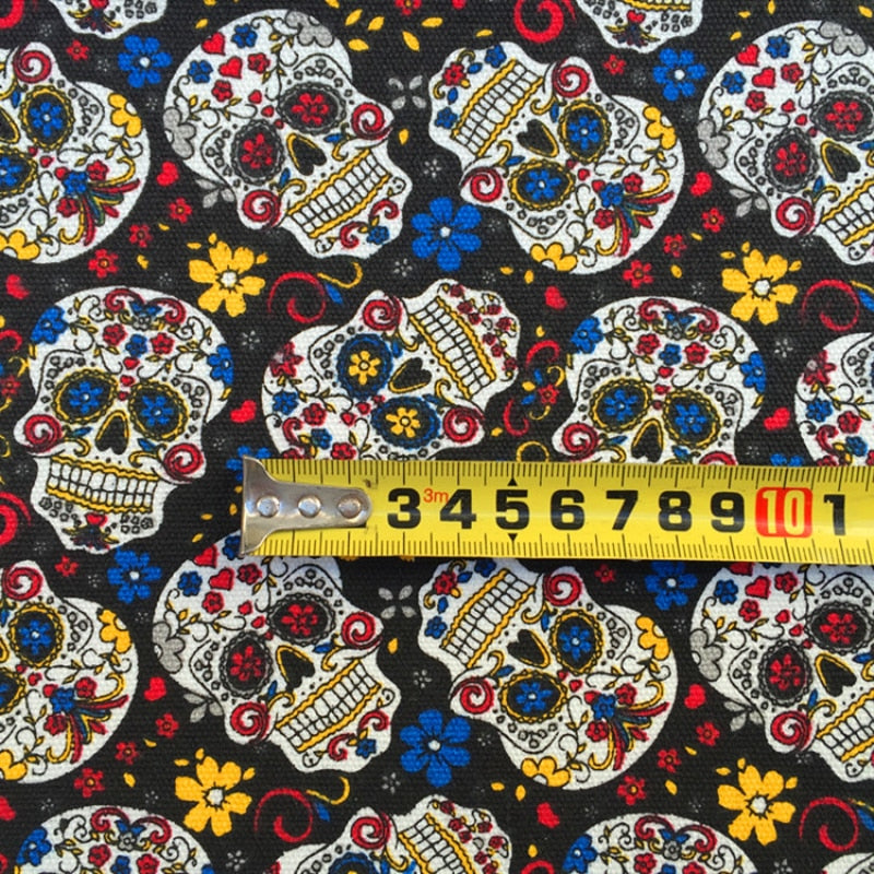 Fabrics Cartoon Skull Handmade cloth