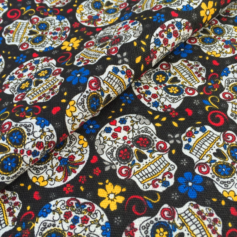 Fabrics Cartoon Skull Handmade cloth