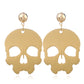 Punk Rock Hiphop Studs Personality Earrings Gold Abstract Face Skeleton Skull Stud Earrings for Women Jewelry