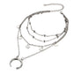 Vintage Bijoux Handmade Necklace Bohemian Multilayer Sequins Moon Crescent Chokers Necklaces For Women