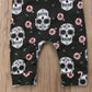 Brand New Halloween Casual Infant Baby Boy Girl Skull Romper Sleeveless