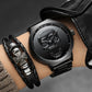 Cool Punk 3D Skull Men Watch Luxury Steel Gold Black Vintage Quartz Male Watches sport clock Relogio Masculino