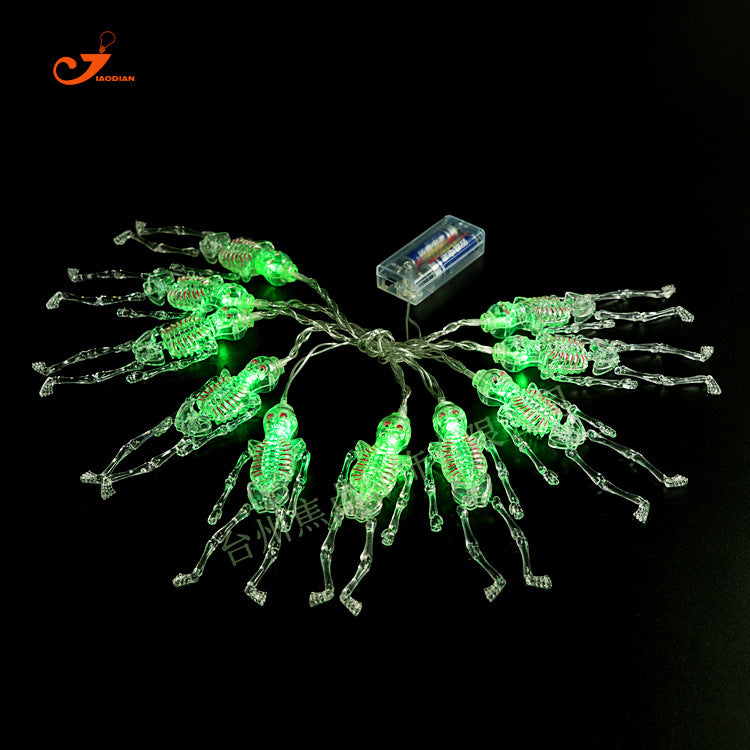 Creative 10 LED Colorful String Lights Halloween Skeleton Man Skull Party