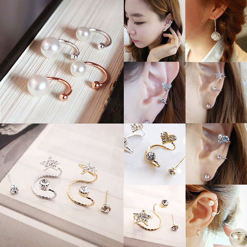 Ear Clip Invisibility Wrap Cartilage Cuff Stud Non Piercing Clip Earring For Women Jewelry