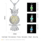 Fashion Silver Plated Chain Statement Night Necklaces Phosphors Owl Glowing In The Dark Pendant Necklaces Jewelry For Women