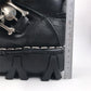 Gothic Men Boots 100% Genuine Leather Work Boots High Quality European Style Luxury Brand Skull Lace-Up Casual Shoes ND50